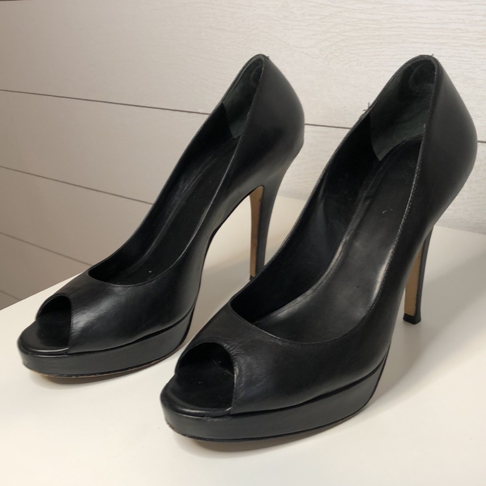 Cole Haan NIKE AIR Mariela Air OT Platform Pump Black Leather Women 9.5 B